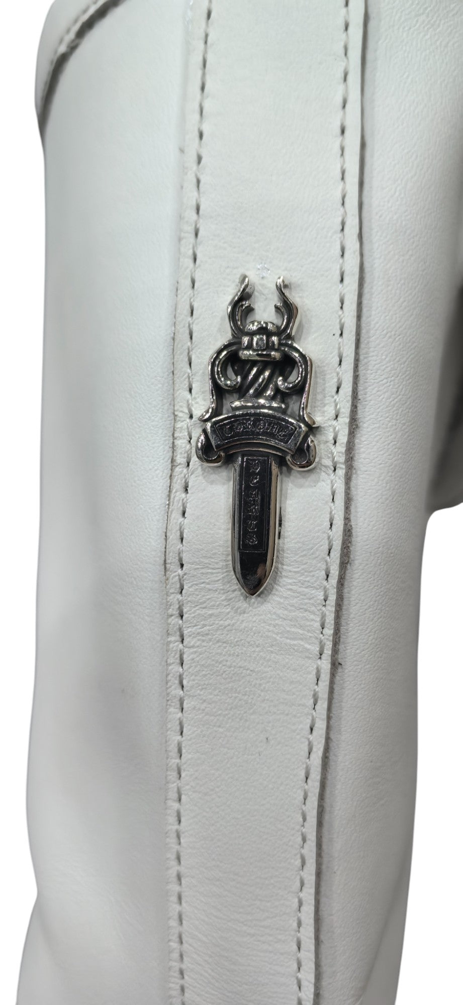 MILKY WHITE MUD BOOTS CHROME HEARTS