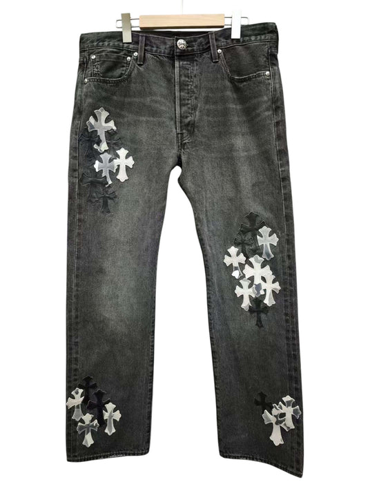 CHROME HEARTS SILVER CITY PATCH DENIM