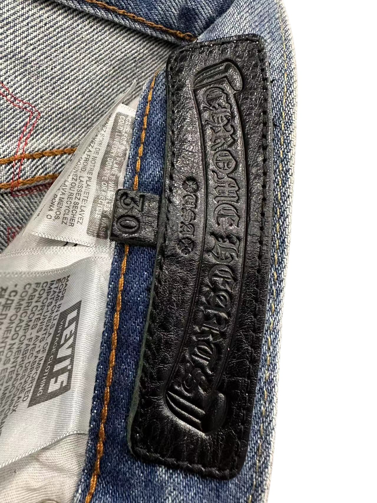 CHROME HEARTS BLOOD RED ANNIVERSARY LEVI DENIM