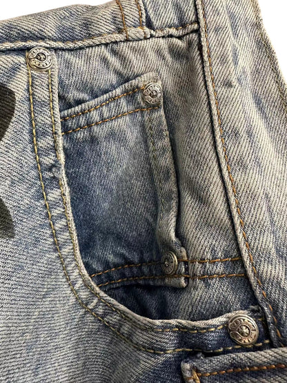 CHROME HEARTS BLOOD RED ANNIVERSARY LEVI DENIM