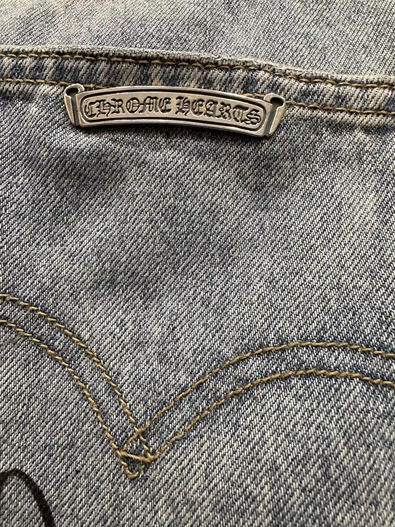 CHROME HEARTS BLOOD RED ANNIVERSARY LEVI DENIM