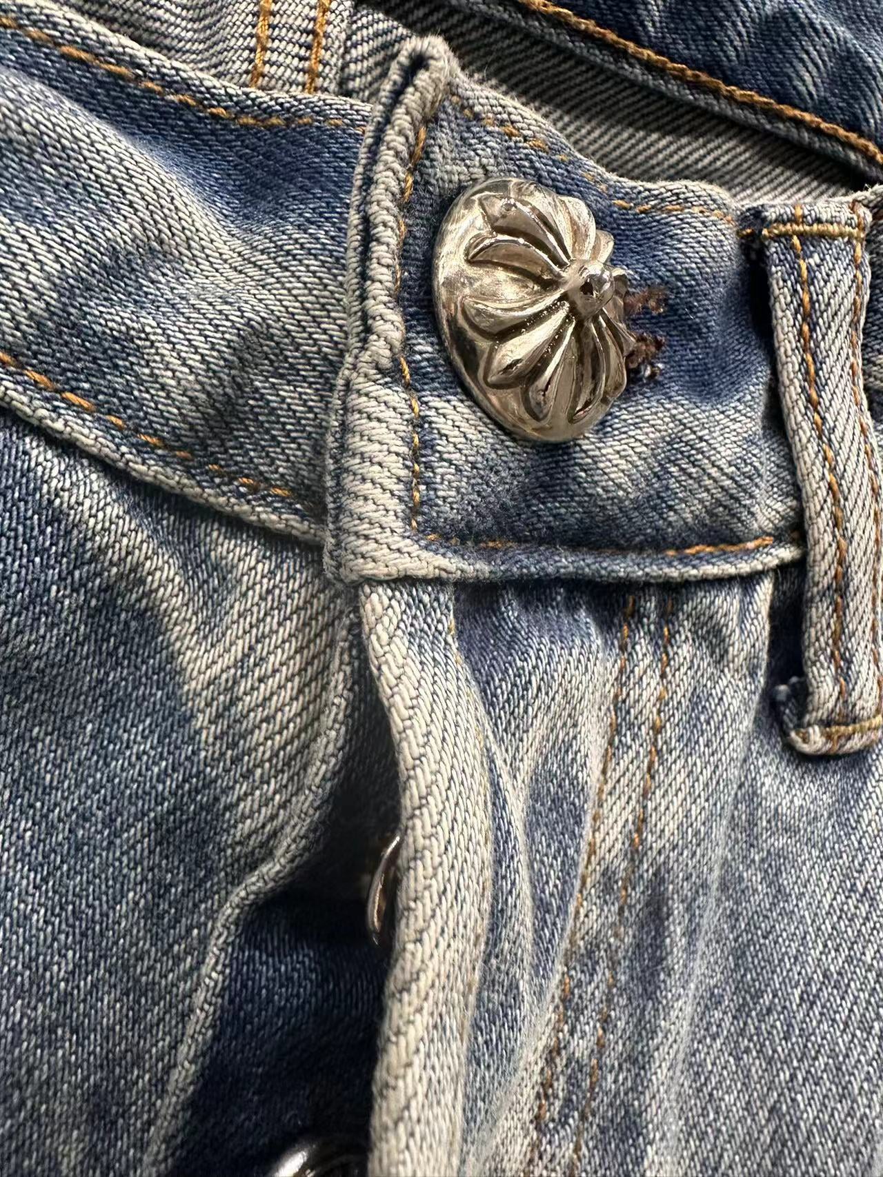 CHROME HEARTS LEVI DENIM SHORTS