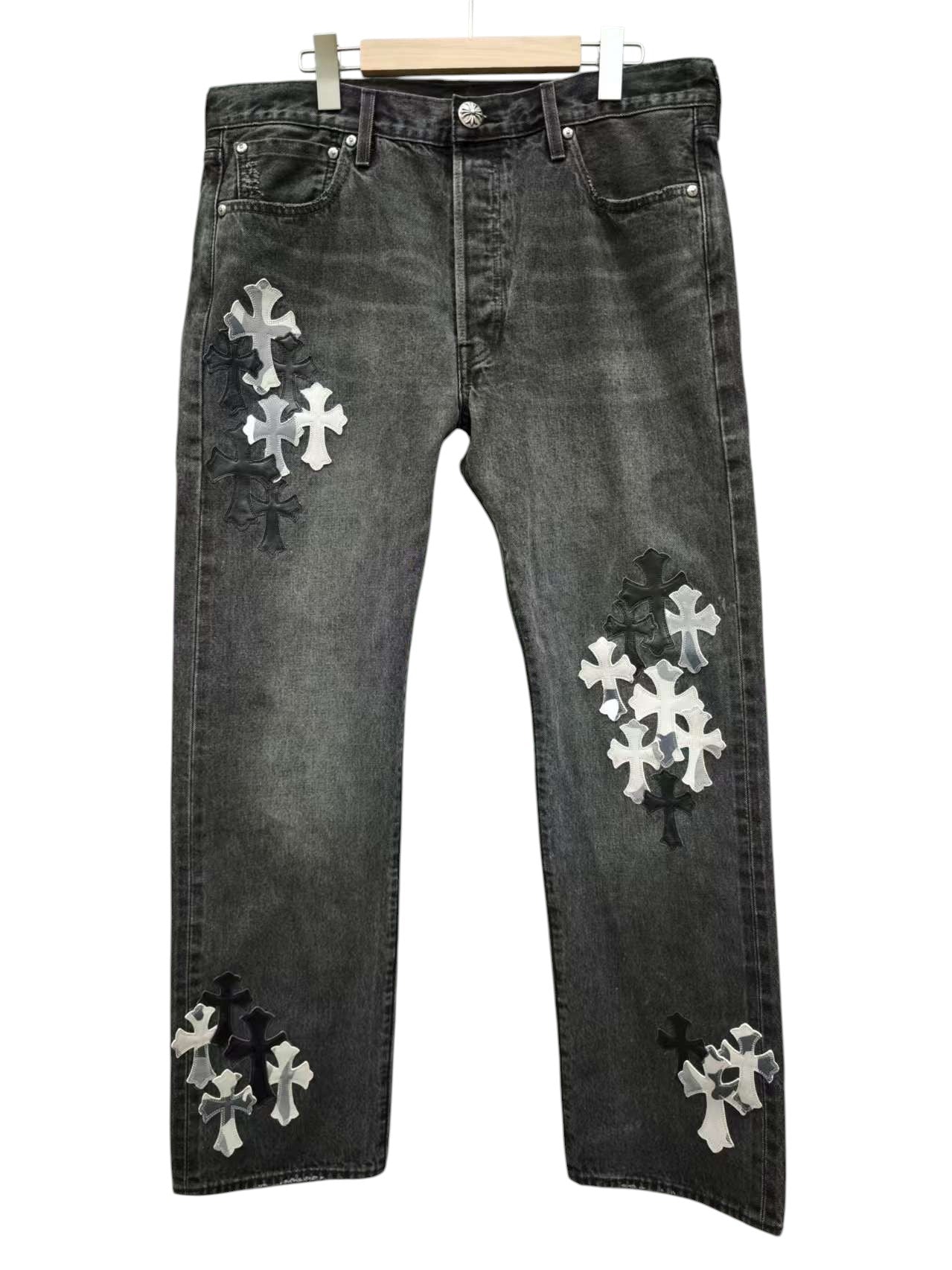 CHROME HEARTS SILVER CITY PATCH DENIM