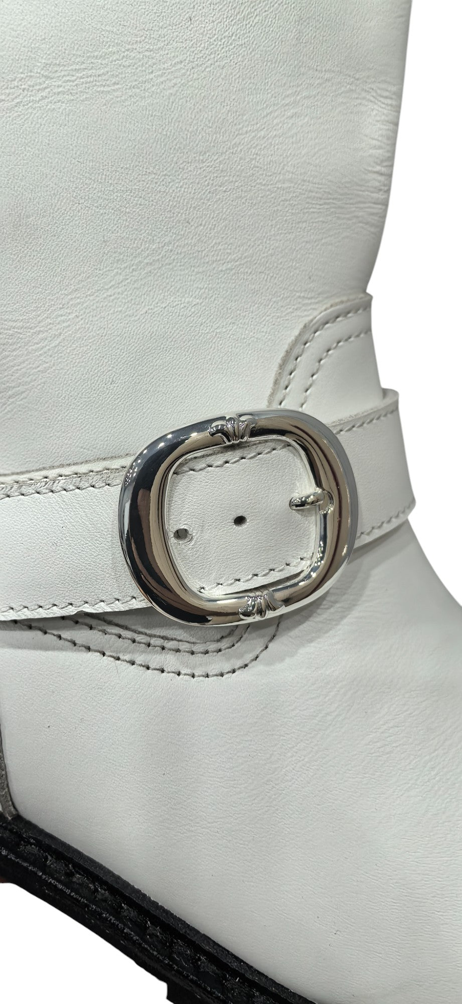 MILKY WHITE MUD BOOTS CHROME HEARTS