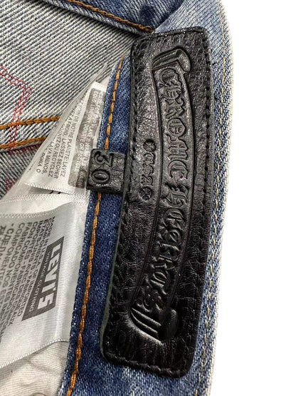 CHROME HEARTS BLOOD RED ANNIVERSARY LEVI DENIM