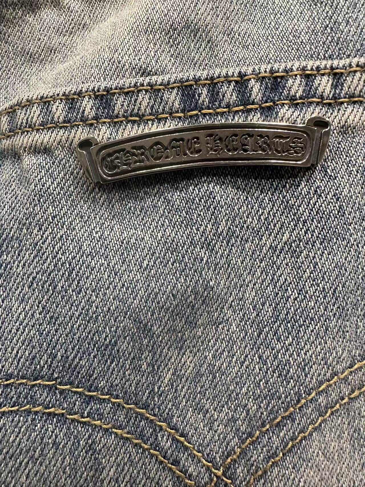 CHROME HEARTS LEVI DENIM SHORTS