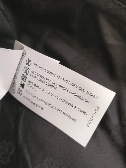 CHROME HEARTS LEATHER BIKER PANTS