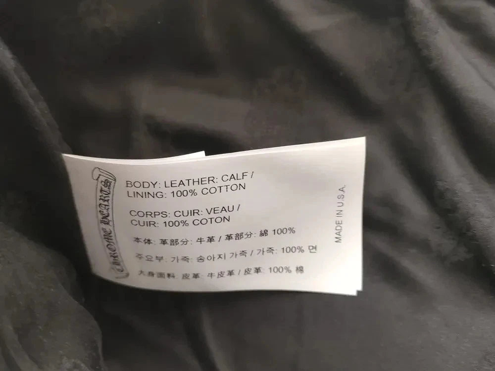 CHROME HEARTS LEATHER BIKER PANTS